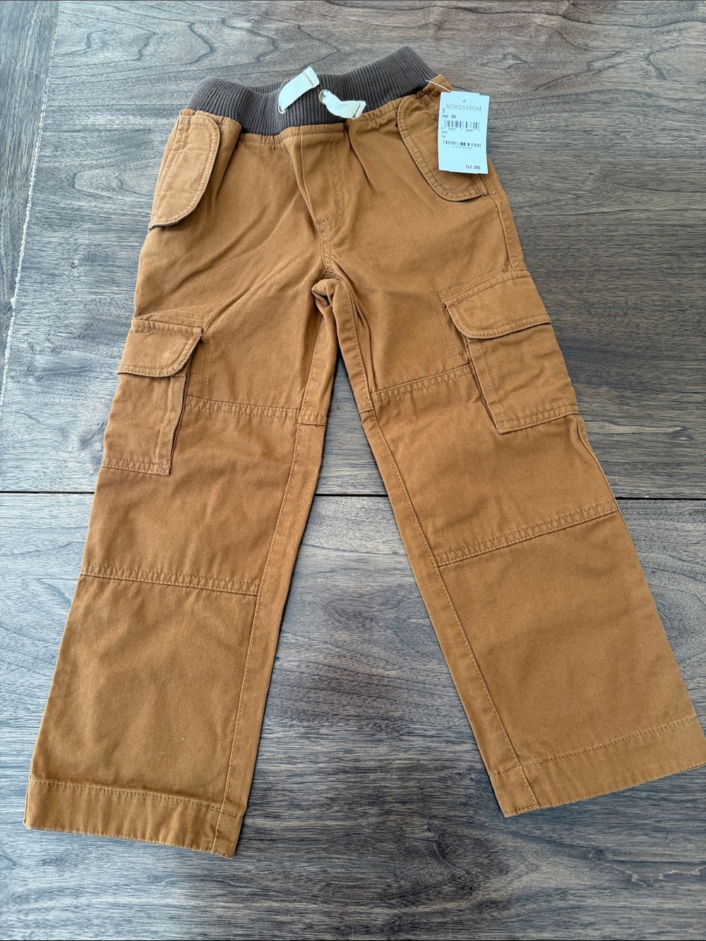 Mini Boden Brown Caramel Cargo Pants for Kids